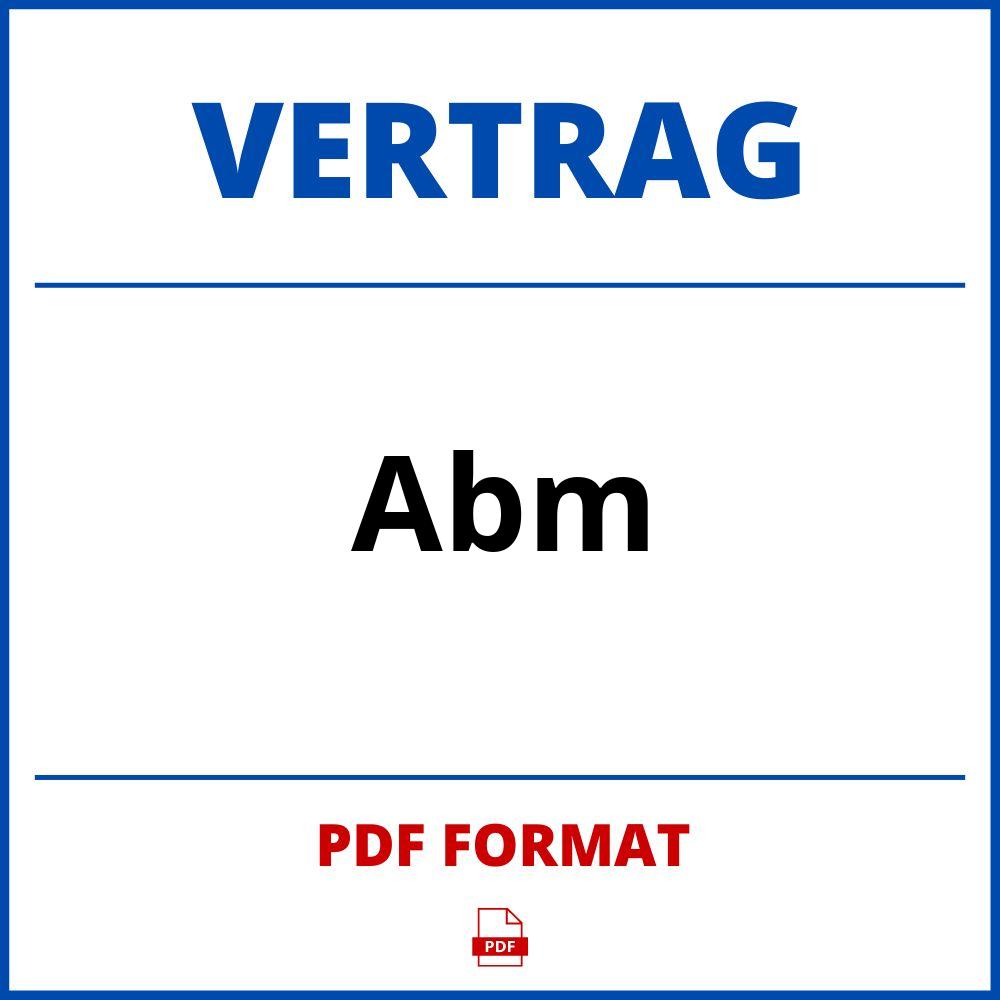 Abm Vertrag