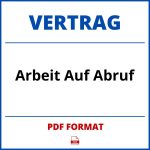 Arbeit Auf Abruf Vertrag PDF