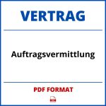 Auftragsvermittlung Vertrag PDF