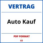 Auto Kauf Vertrag PDF