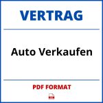 Auto Verkaufen Vertrag PDF