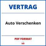 Auto Verschenken Vertrag PDF