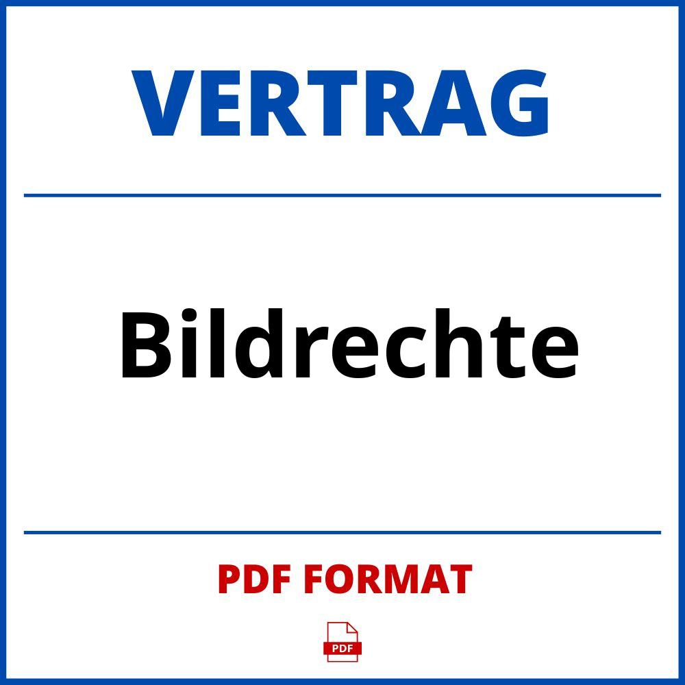 Bildrechte Vertrag