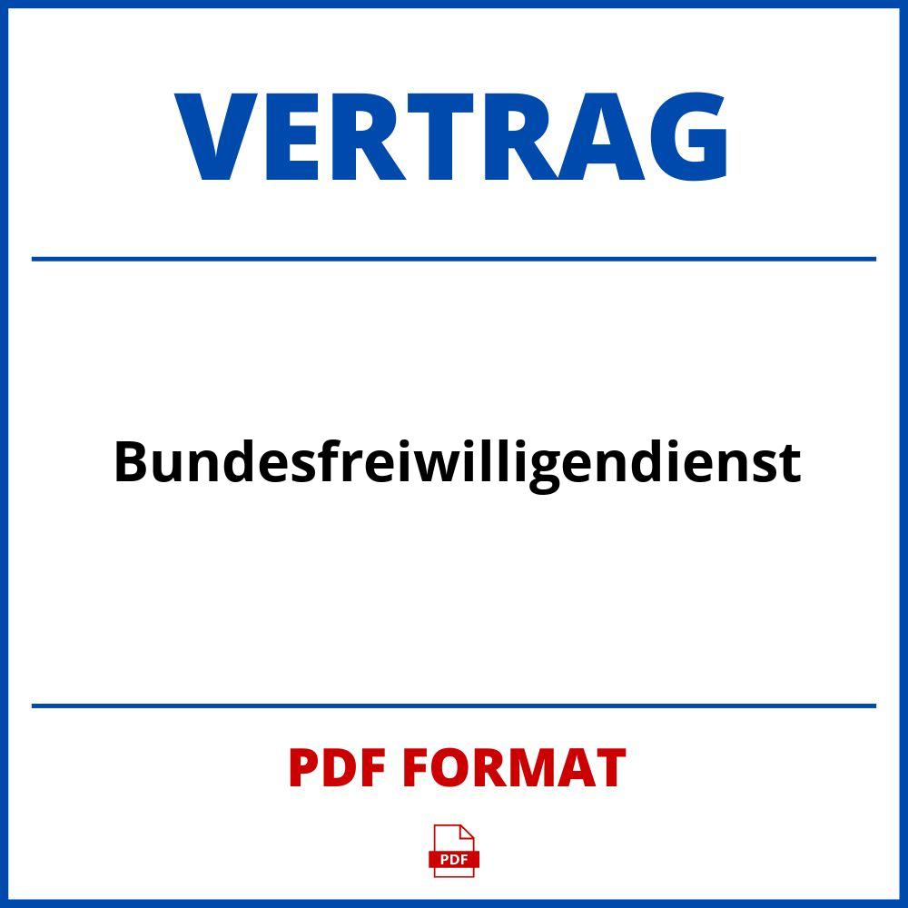 Bundesfreiwilligendienst Vertrag