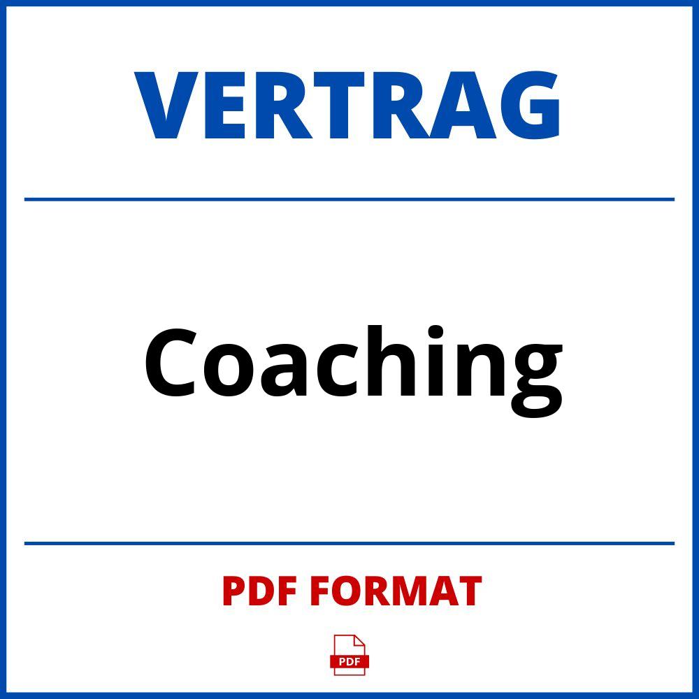 Coaching Vertrag