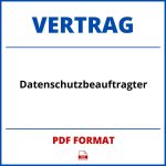 Datenschutzbeauftragter Vertrag PDF