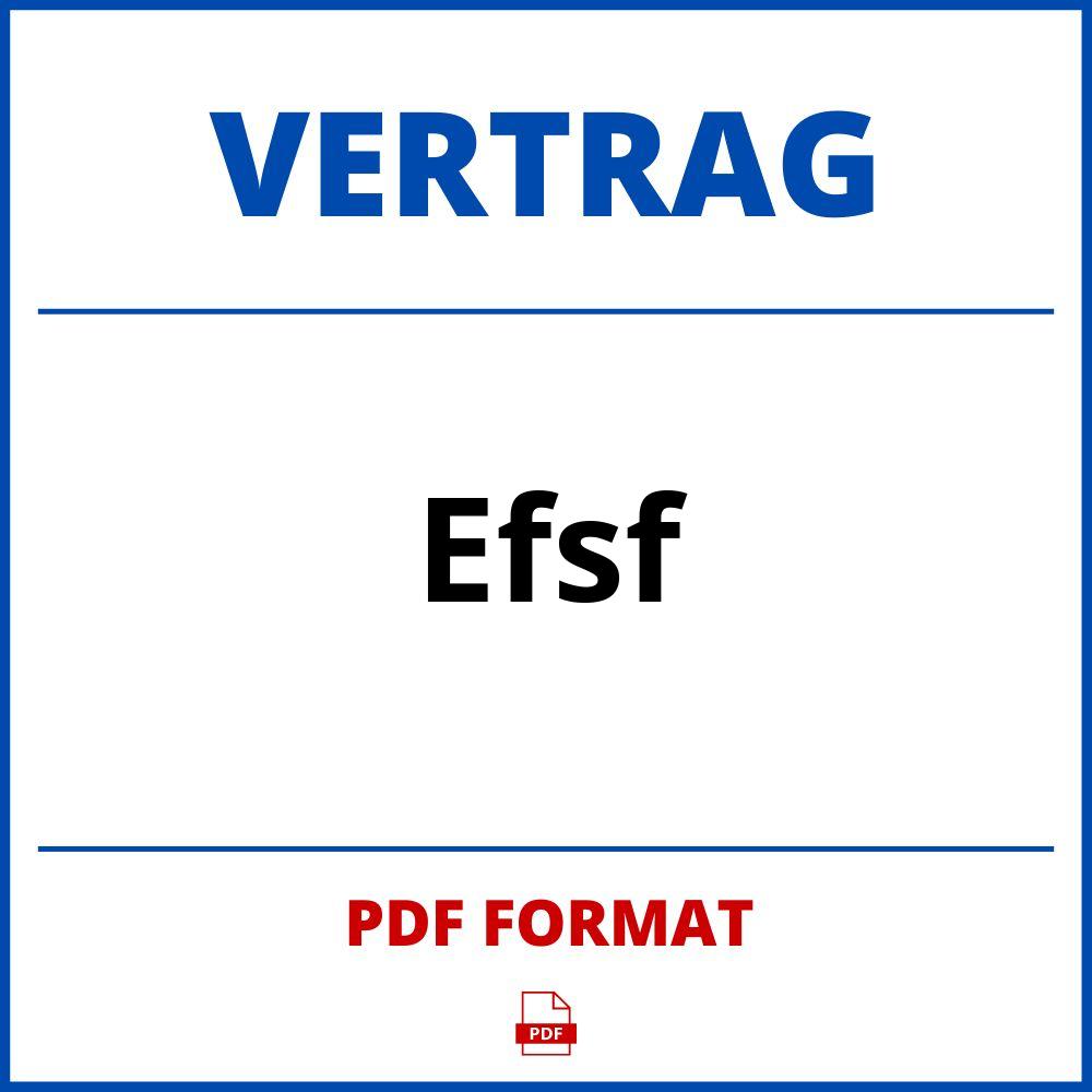 Efsf Vertrag