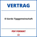 El Gordo Tippgemeinschaft Vertrag PDF