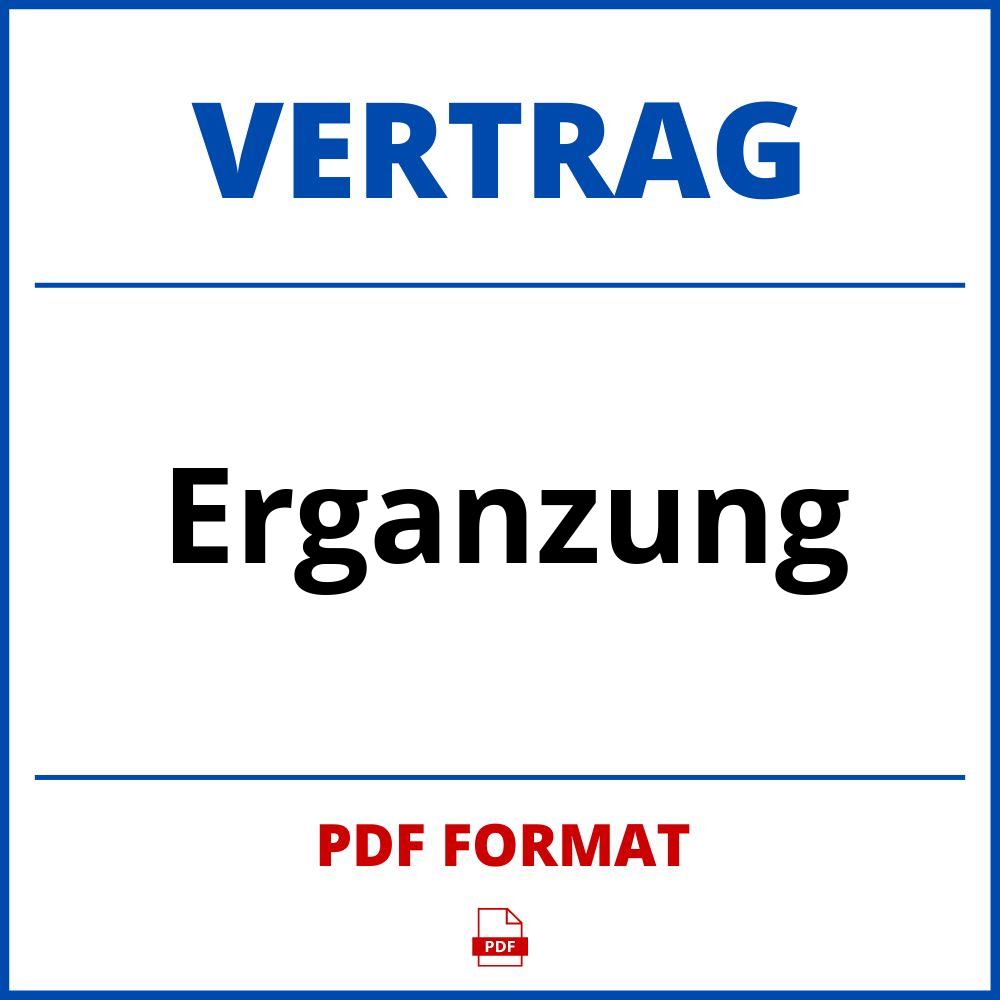 Ergänzung Vertrag