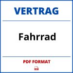 Fahrrad Vertrag PDF