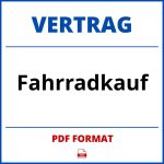 Fahrradkauf Vertrag PDF