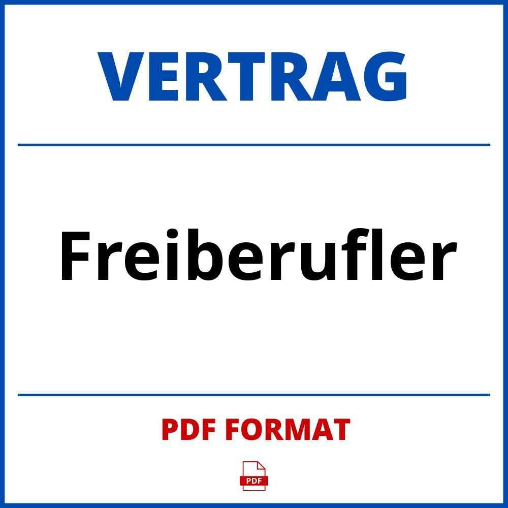 Freiberufler Vertrag Pdf