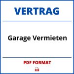 Garage Vermieten Vertrag PDF