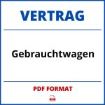 Gebrauchtwagen Vertrag PDF