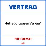 Gebrauchtwagen Verkauf Vertrag PDF