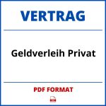 Geldverleih Privat Vertrag PDF