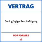 Geringfügige Beschäftigung Vertrag PDF