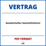 Gesellschafter Geschäftsführer Vertrag PDF