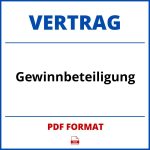 Gewinnbeteiligung Vertrag PDF