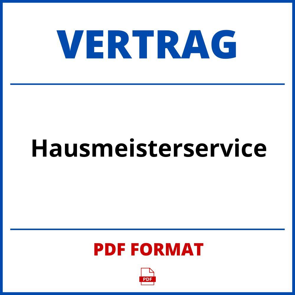 Hausmeisterservice Vertrag