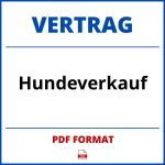 Hundeverkauf Vertrag PDF