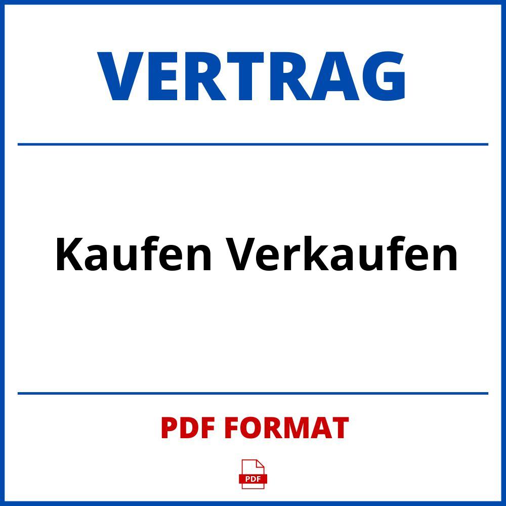 Kaufen Verkaufen Vertrag