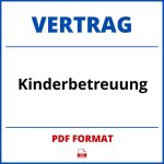 Kinderbetreuung Vertrag PDF