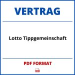 Lotto Tippgemeinschaft Vertrag PDF