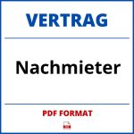 Nachmieter Vertrag PDF