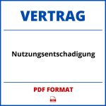 Nutzungsentschädigung Vertrag PDF