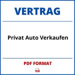 Privat Auto Verkaufen Vertrag PDF