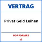 Privat Geld Leihen Vertrag PDF