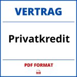 Privatkredit Vertrag PDF