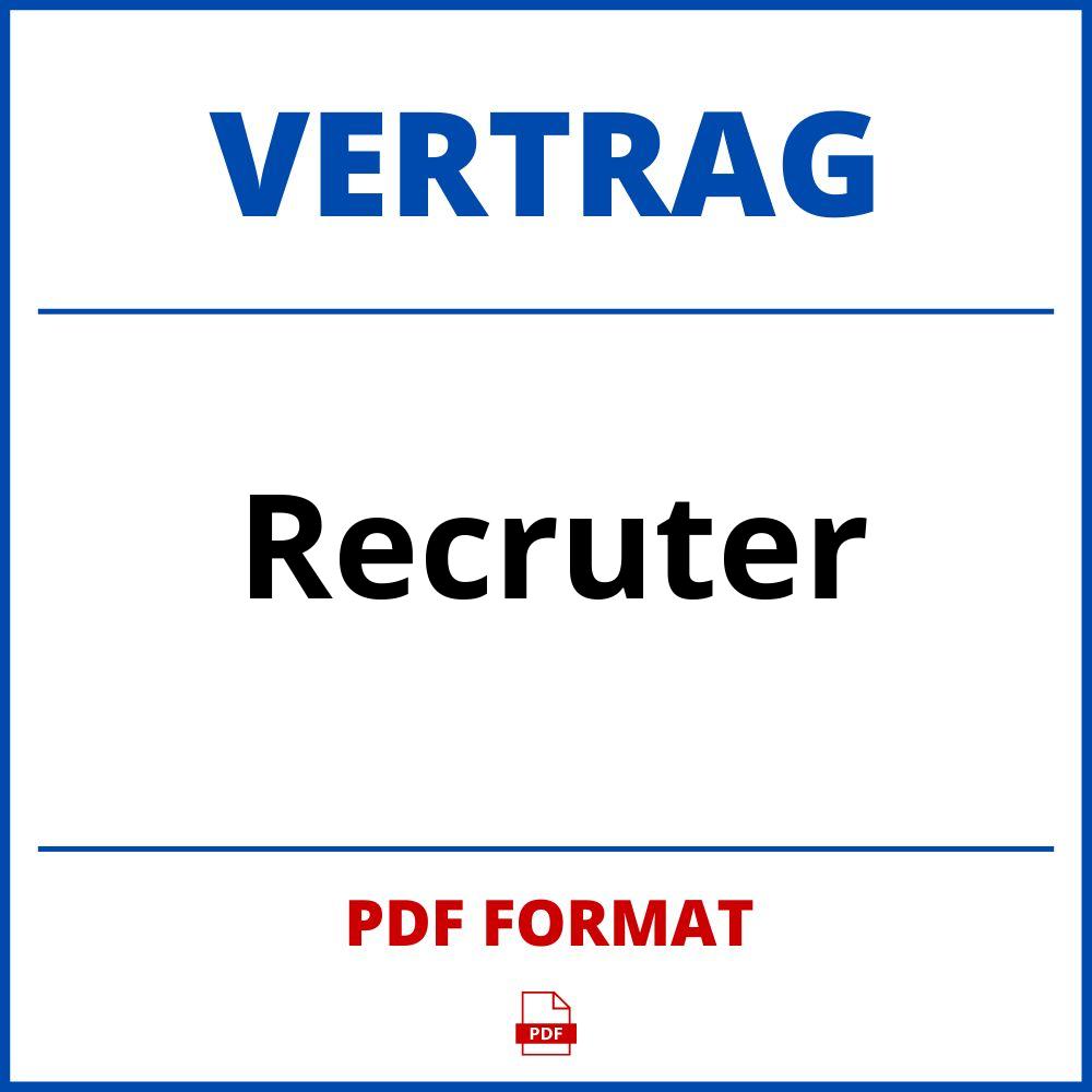 Recruter Vertrag