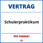 Schülerpraktikum Vertrag PDF