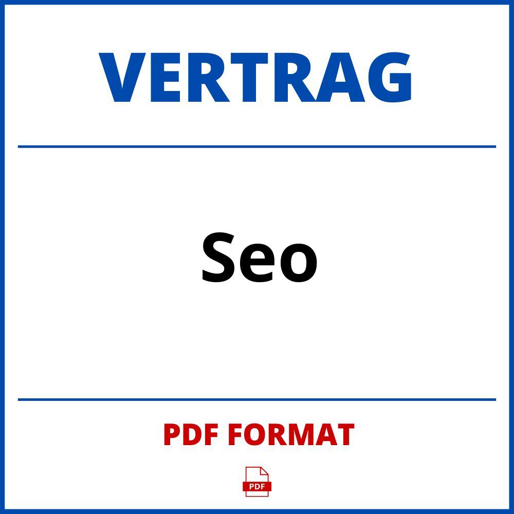 Seo Vertrag