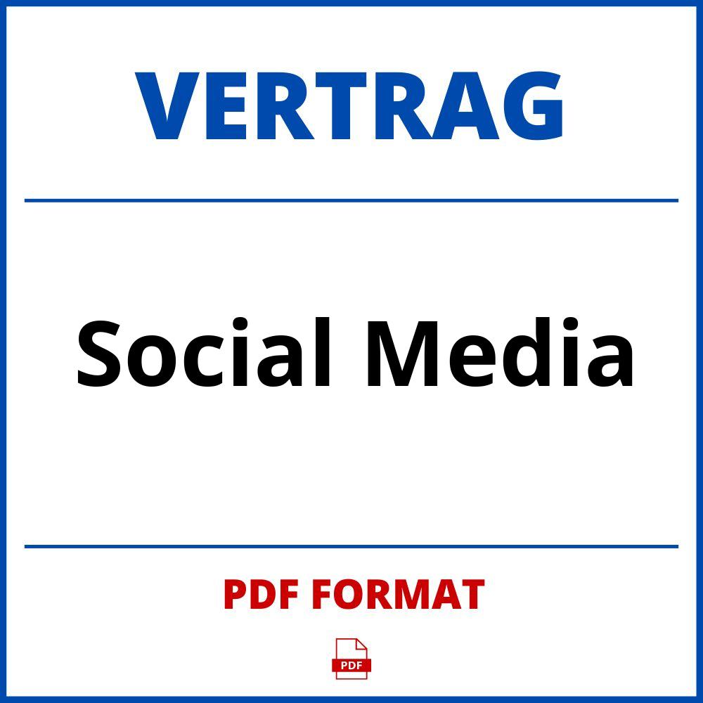 Social Media Vertrag