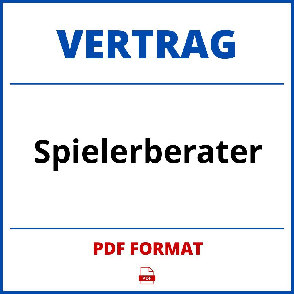 Spielerberater Vertrag