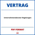 Unternehmensberater Regelungen Vertrag PDF