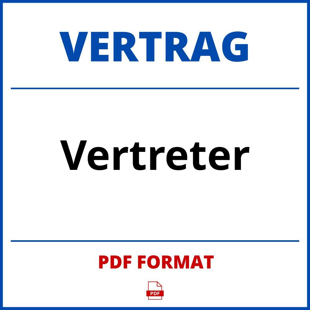 Vertreter Vertrag